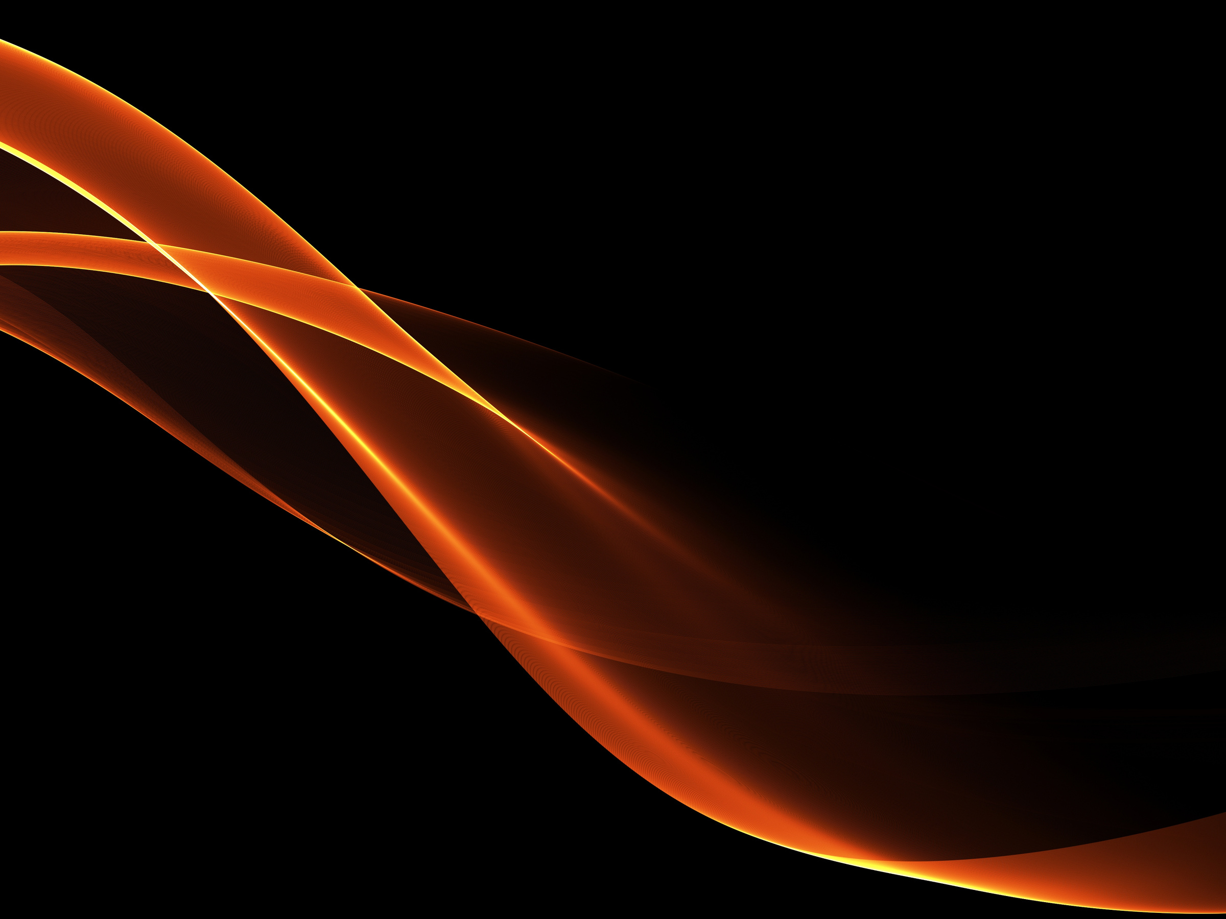 Abstract wave orange and black background